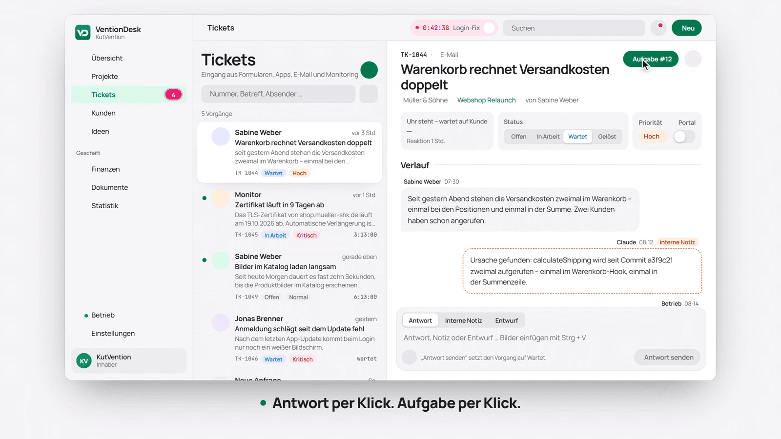From ticket to task